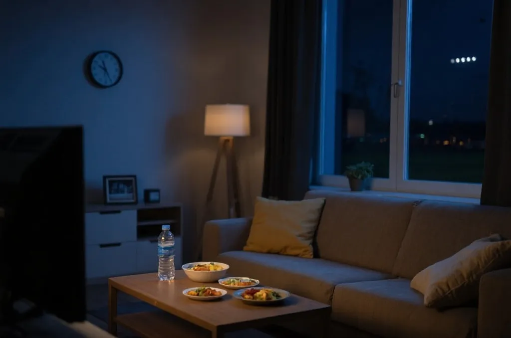 深夜世界杯观赛与健康休息场景
